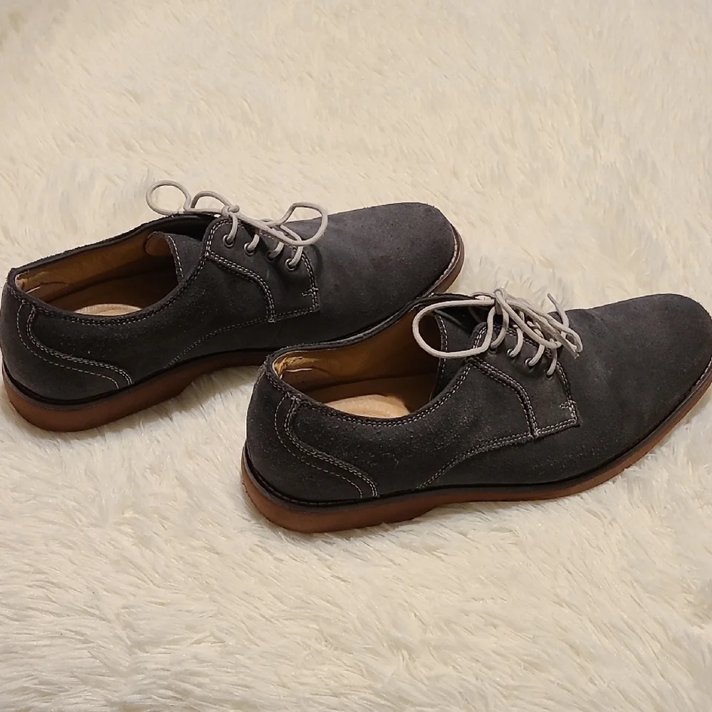 CH‎ BASS Men's Gray Leather Lace-Up Shoes - Size 10M